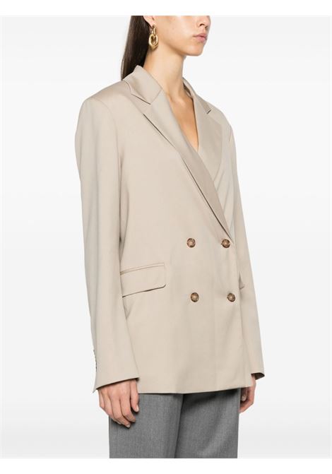 Blazer Donau doppiopetto in lana in beige chiaro Loulou Studio - donna LOULOU DE SAISON | DONAUBG